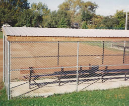 Baseball Field Dugout Enclosure